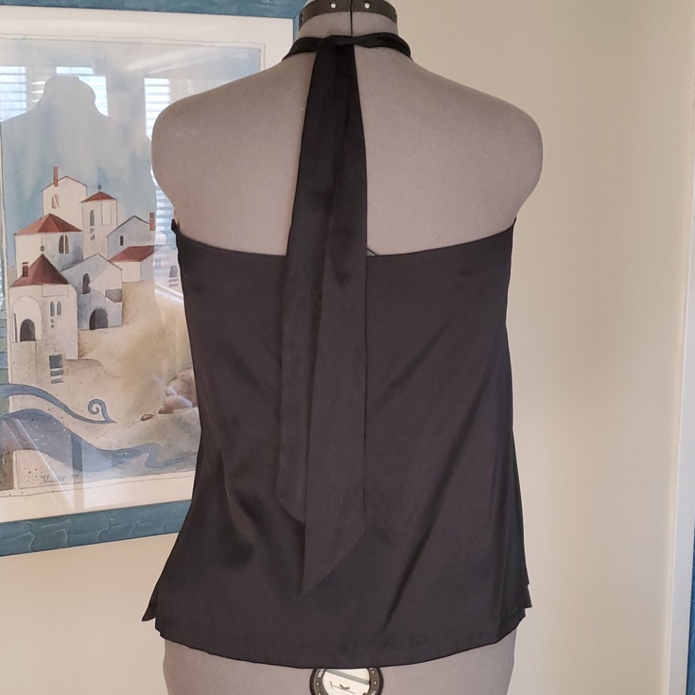 Chaiken black stretch silk top